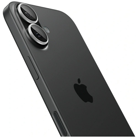 Osłona aparatu Spigen Optik Pro Glas.TR  "EZ FIT" Camera Protector 2szt do iPhone 17 / 16 / 16 Plus srebrny