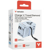 Verbatim Adapter podróżny EU/UK/US GaN   2xUSB-C/2xUSB-A/1xUSB-C PD 100W niebieski 30192