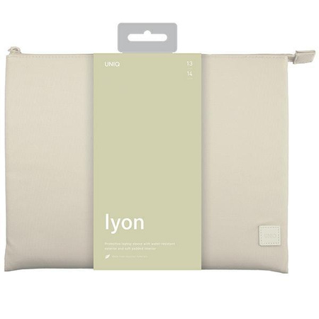 Etui Uniq Lyon laptop Sleeve 14" beżowy/seasalt light beige Waterproof RPET