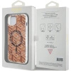 Etui Guess IML GCube MagSafe na iPhone 15 Plus / 14 Plus - brązowe