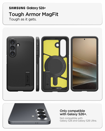Spigen Tough Armor MagSafe, black - Samsung Galaxy S26+