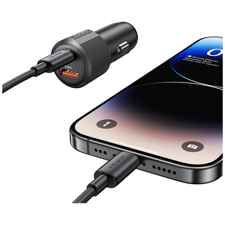 USAMS ŁADOWARKA SAMOCHODOWA 60W DO TELEFONÓW USB-C I USB-A SZYBKIE