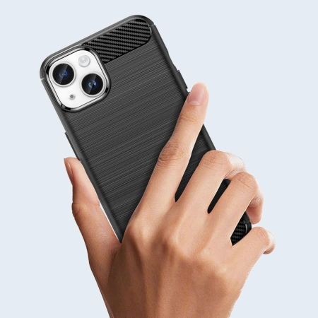 HURTEL ETUI CASE POKROWIEC DO IPHONE 14 ELASTYCZNY ŻELOWY PLECKI CARBON