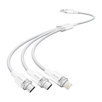 VENTION KABEL USB 2.0 A DO LIGHTNING IPHONE MICRO USB TYPE-C TELEFON 15M