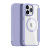 Etui iPhone 15 Pro Max magnetyczny pokrowiec MagSafe z klapką Dux Ducis Skin X Pro - fioletowe