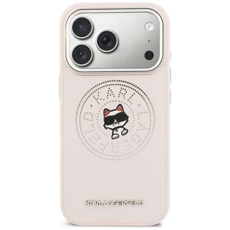 Etui Karl Lagerfeld Point & Choupette    Sketch MagSafe do iPhone 17 Pro różowy
