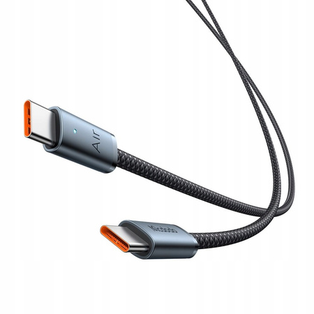 MCDODO KABEL USB-C USB-C SZYBKIE ŁADOWANIE USB TYP C 240W 1M LED CZARNY