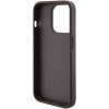 Etui Guess Grip Stand 4G Triangle Strass na iPhone 15 Pro - brązowe