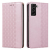 Magnet Strap Case etui do Samsung Galaxy S22 Ultra pokrowiec portfel + mini smycz zawieszka różowy