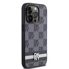 DKNY ETUI HARDCASE LEATHER CHECKERED MONO PATTERN & PRINTED STRIPES