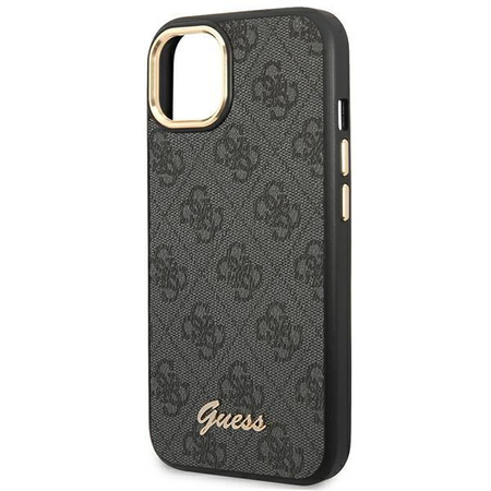 Guess GUHCP14SHG4SHK iPhone 14 6,1" czarny/black hard case 4G Vintage Gold Logo
