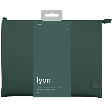 Etui Uniq Lyon laptop Sleeve 14" zielony/forest green Waterproof RPET