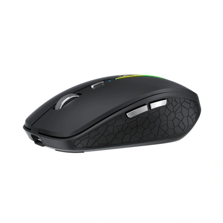 Mysz bezprzewodowa Wozinsky WMGK-1132 podświetlana RGB - czarna