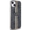 Etui Guess IML 4G Gold Stripe na iPhone 15 Plus / 14 Plus - czarne