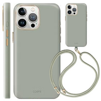 UNIQ etui Coehl Creme iPhone 15 Pro Max 6.7" Magnetic Charging szałwia/soft sage