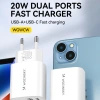 WOZINSKY ŁADOWARKA SIECIOWA USB-A USB-C 20W DO SMARTFONÓW SZYBKIE ŁADOWANIE