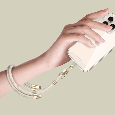 TECH-PROTECT C4S ROPE STRAP DO TELEFONU DO IPHONE SAMSUNG HUAWEI BEIGE GOLD