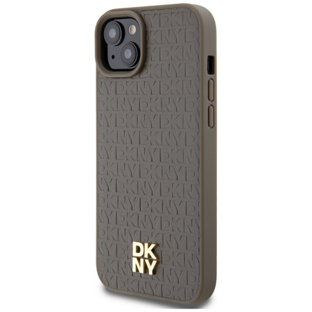 DKNY ETUI HARDCASE DO IPHONE 15 14 13 6.1 DO MAGSAFE SKÓRA WZÓR METALOWE
