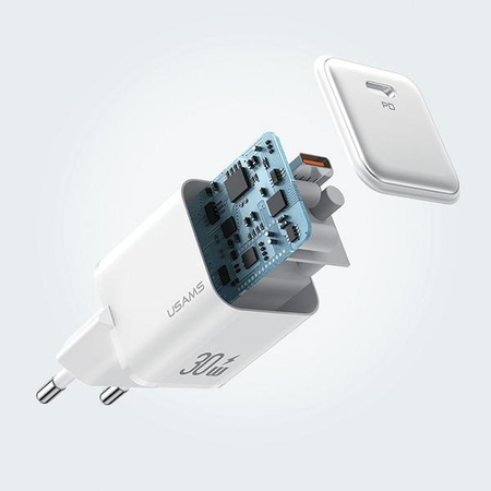 USAMS ŁADOWARKA SIECIOWA 1XUSB-C PD30W DO IPHONE 13 14 15 SZYBKIE ŁADOWANIE