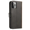 Etui portfel z klapką podstawką do iPhone 15 Pro Magnet Case - czarne