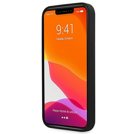 Guess GUHMP13XLSLMGBK iPhone 13 Pro Max 6,7" black/czarny hardcase Silicone Script Gold Logo MagSafe