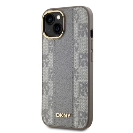 DKNY ETUI HARDCASE DO IPHONE 14 6.1 DO MAGSAFE Z WZOREM SKÓRZANYM CHECKERED