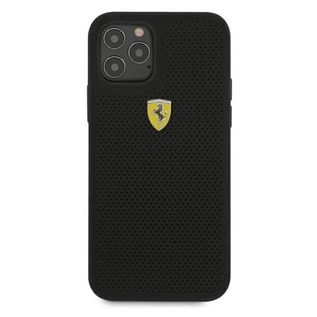 Etui Ferrari On Track Perforated na iPhone 12 / iPhone 12 Pro - czarne