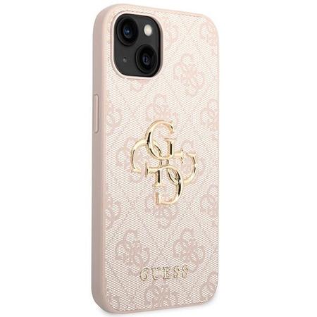 Etui Guess 4G Big Metal Logo na iPhone 15 - różowe