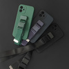 Rope case żelowe etui ze smyczą łańcuszkiem torebka smycz Samsung Galaxy S21 5G czerwony