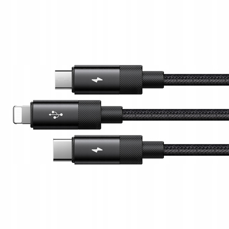 MCDODO KABEL USB 3W1 SZYBKIE ŁADOWANIE USB-C LIGHTNING MICRO USB QC 1M LED