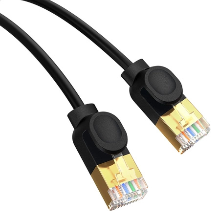 Baseus szybki kabel sieciowy RJ45 cat. 7 10Gbps 5m cienki czarny