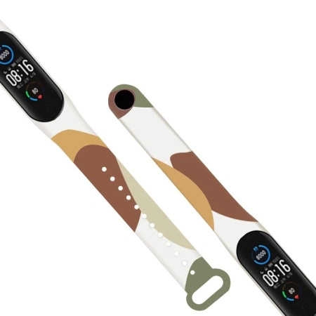 HURTEL STRAP OPASKA DO XIAOMI MI BAND 6 MI BAND 5 PASEK SILIKONOWY WZÓR 13