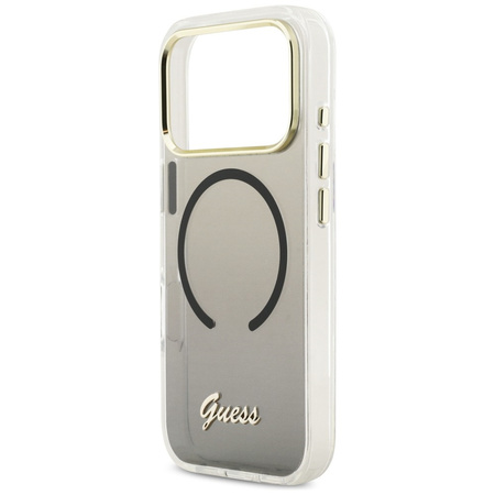 Etui Guess IML Gradient Script Metal     MagSafe do iPhone 17 Pro czarny