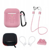 HURTEL AKCESORIA DO AIRPODS 1 2 ZESTAW ETUI Z PASEM NA SZYJĘ ZACZEP NA UCHO