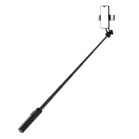 HURTEL SELFIE STICK TELESKOPOWY TRIPOD 1.3M DO TELEFONÓW Z LAMPĄ PODWÓJNĄ