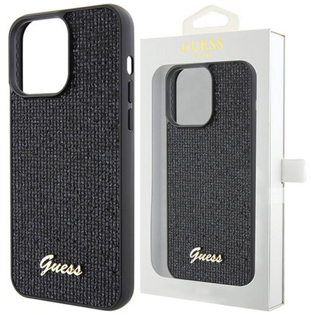 Etui Guess Disco Metal Script na iPhone 13 Pro Max - czarne