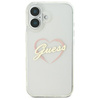 GUESS ETUI HARDCASE DO IPHONE 16 6.1'' Z IML HEART I PRZEŹROCZYSTYM WZOREM