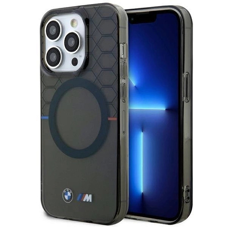 Etui BMW Pattern MagSafe na iPhone 13 Pro Max - szare