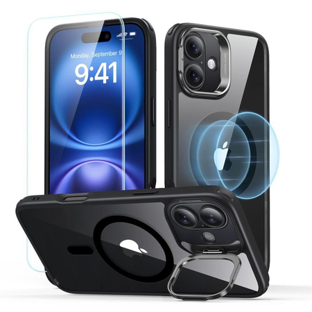 ESR ETUI CASE POKROWIEC HYBRYDOWY DO IPHONE 16 DO MAGSAFE KICKSTAND GLASS