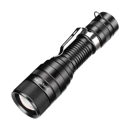 SUPERFIRE LATARKA F5 1100LM DO WĘDRÓWKI WYSOKA MOC USB SZYBKO ŁADOWANIE