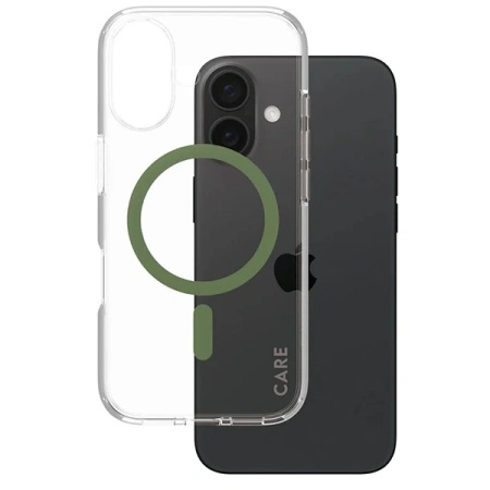 Etui CARE by PanzerGlass Flagship Case z MagSafe na iPhone 16 - zielone