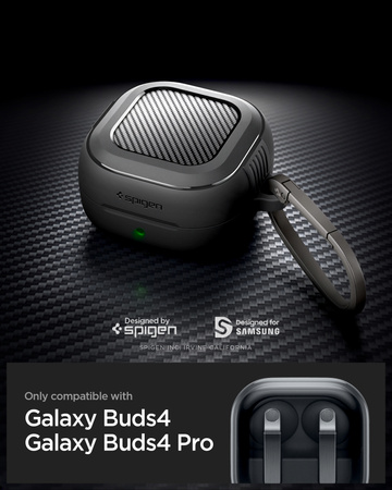 Spigen Rugged Armor, matte black - Samsung Galaxy Buds 4 Pro/4