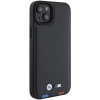 Etui BMW Leather Stamp Tricolor do iPhone 15 Plus - czarne