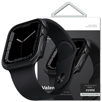 UNIQ etui Valencia Apple Watch Series 4/5/6/7/8/SE/SE2 45/44mm. grafitowy/graphite