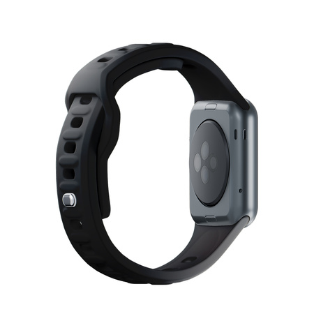 42/44/45/46/49 mm Black (big) - 3mk Silicone Watch Strap for Apple