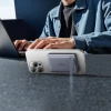 Powerbank Baseus PicoGo AM31 Qi2 5000mAh 20W ultracienki kompatybilny z MagSafe z podstawką z kablem plecionym Baseus Simple USB-C 20cm - szary