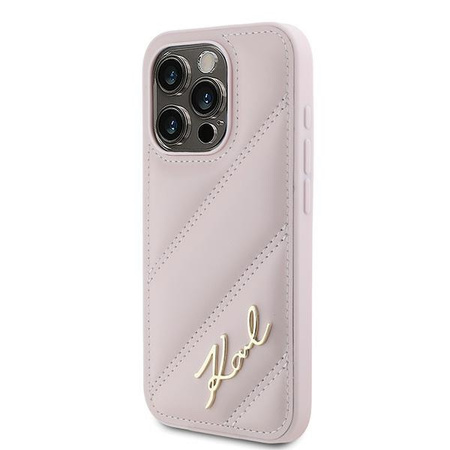 KARL LAGERFELD POKROWIEC HARDCASE DO IPHONE 15 PRO MAX 6.7 DIAGONAL QUILTED