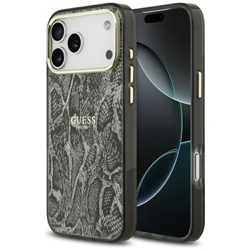 Etui Guess Python Pattern MagSafe do     iPhone 17 Pro Max czarny
