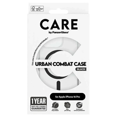 CARE by PanzerGlass Flagship Case iPhone 16 Pro 6.3 czarny/black MagSafe 1346