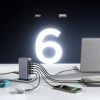 Ładowarka Joyroom JR-TCM02 wieloportowa GaN 65W EU 4x USB-C 2x USB-A - ciemnoszara